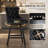 Velvet Upholstered 360° Swivel Counter Height Bar Stool with Back, Nailhead Trim and Sturdy Solid Wood Legs, Comfortable Chair for Kitchen, Dining, Restaurant-638126453-638126448-638126461