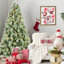 Arbre de Noël de 8 pi avec 550 lumières à DEL blanc chaud, 1858 pointes d'aiguille dure, 102 branches de pin, base de stabilité durable et décor de Noël réaliste
