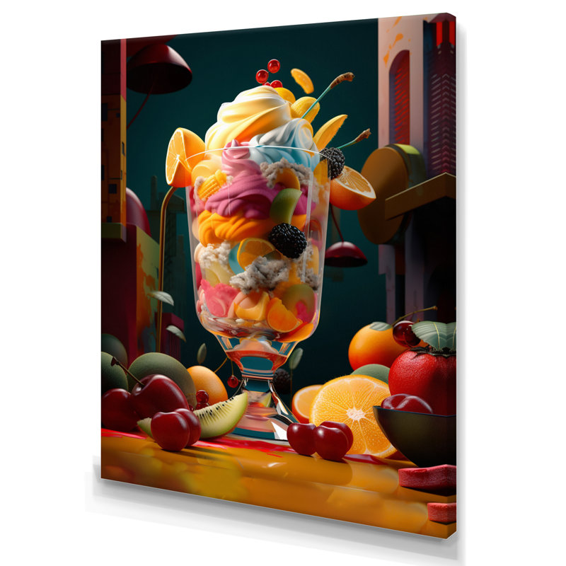 Mélanges artistiques Abtal de fruits frais III, H 32 po x l 24 po x P 1 po