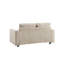 Canapé modulaire en velours côtelé beige doux et confortable, style minimaliste, touche de soutien solide, élégant et durable