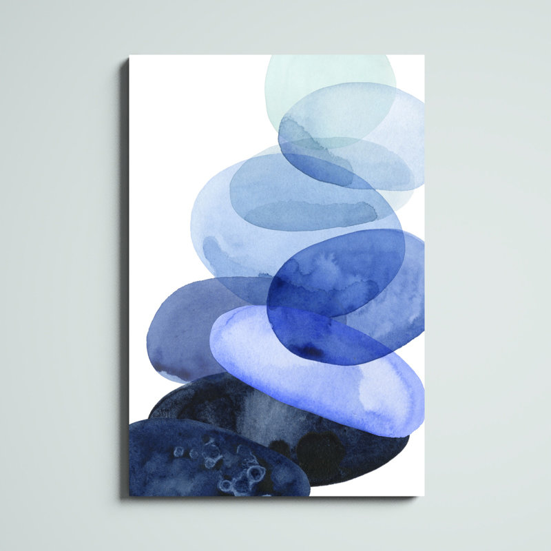 «River Worn Pebbles I» par Grace Popp, reproduction d'art sur toile tendue, H 48 po x l 32 po
