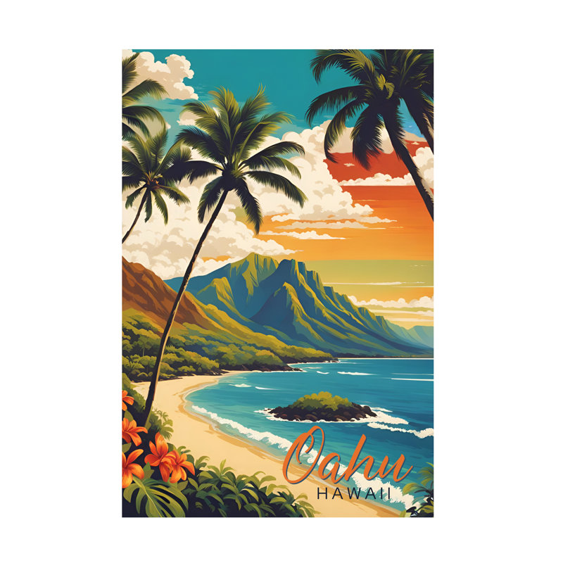 Art sur toile, Tina Lavoie Oahu Hawaii, H 30 po x l 47 po