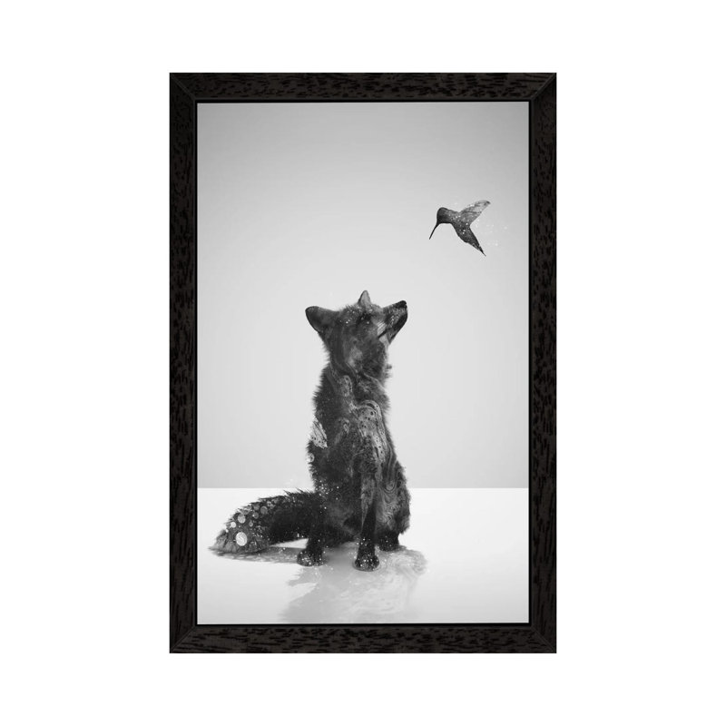 Little Friend by Daniel Taylor - Print on Canvas, 152.5 cm H x 101.5 cm W, Black Floater Framed
