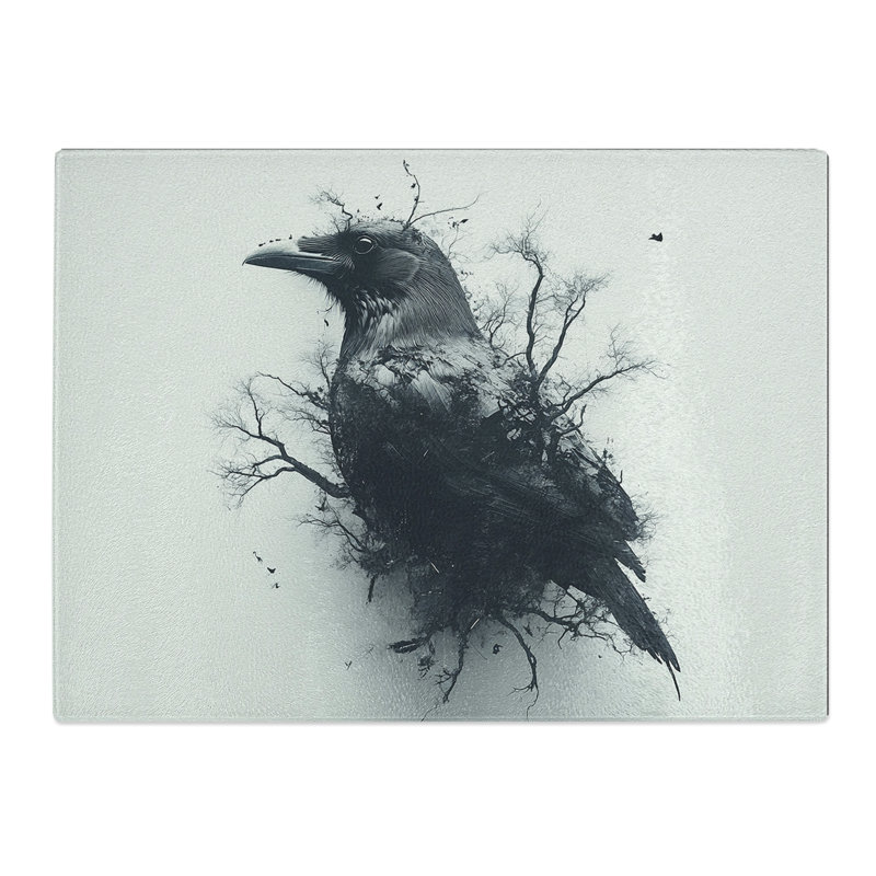 Crow Bird Vol.4  Glass Chopping Board