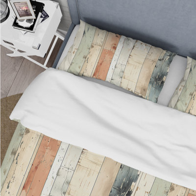 Rustic Planks Harmony Patchwork Duvet Cover