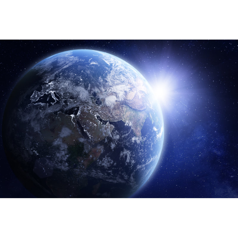 Earth From Space by NicoElNino - Wrapped Canvas Print, 81cm H x 122cm W x 3.8cm D
