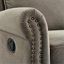 Fauteuil à bascule pivotant à 360 ° avec fauteuil berçant manuel inclinable manuel et inclinable avec dossier réglable pour le salon, brun clair-641846196