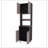 White Oak and Wengue Kitchen Pantry with Open Storage and 4 Doors