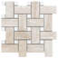 Stately Basketweave 13" x 13" Porcelain Brick Joint Wall & Floor Tile-72531487
