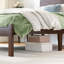 Solid Wood Platform Bed Frame with Bamboo, Mid-Century Modern and Walnut Colour, No box Spring Needed-953076917