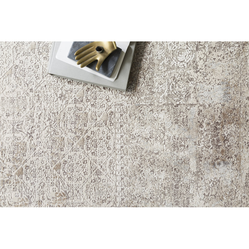 Jeffrey Viscose Abstract Indoor Rug, Rectangle 5'3" x 7'8"