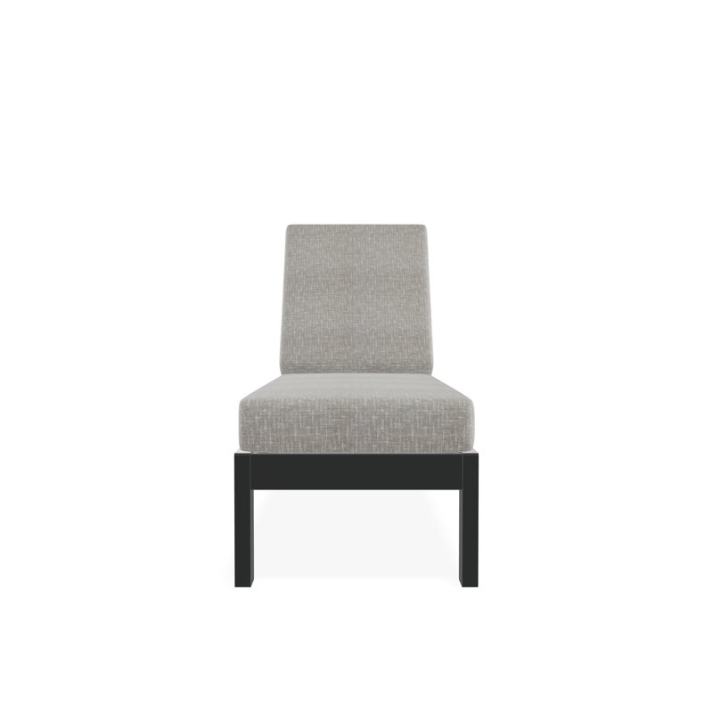 Chaise longue sans accoudoirs en polyester à 3 positions Leeward, Étain, Graphite