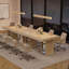 Table de salle à manger 63 "/ 71" rectangulaire avec rangement, grande table de cuisine en bois pour 6 personnes, chêne-1258805726