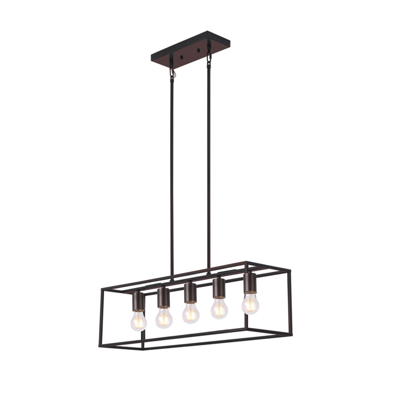 5 - Light Kitchen Island Pendant, Oil Rubbed Bronze, Oil Rubbed Bronze