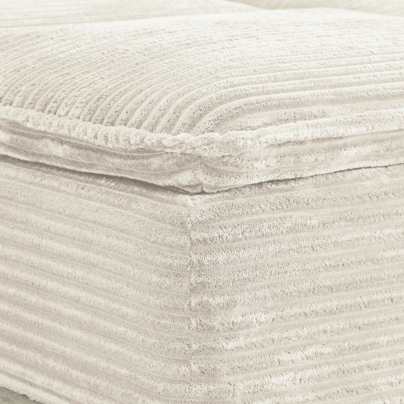 Canapé-lit Khalif Corduroy, Beige