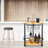 19.68'' W Double removable coffee round table with hook and bottle holder