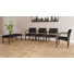 Ensemble de meubles de qualité commerciale en acier Lenox | Chaise 4 invités et banc 2 places