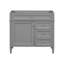 Meuble-lavabo de 36 po sans lavabo supérieur, armoire de rangement moderne avec 2 tiroirs et un tiroir basculant, structure en bois massif-1914629496