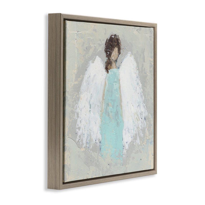 Cadre flottant Soft Angel Impression, design par Cassandra Cushman, Cadre flottant orme Montalcino, H 18 po x l 18 po