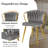 Elegant 7-Piece Rectangle Glass Dinning Table Set for 6-736621884-736621889-736621885