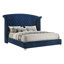 Ensemble de chambre à coucher 3 pièces Harmony Pacific Blue Eastern King avec lit à oreilles capitonné et tables de chevet assorties