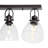 3 - Light Adjustable Seeded Glass Linear Dome Semi Flush Mount