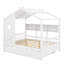 Lit de maison en bois avec lit gigogne, conception moderne pour enfants avec tablette de rangement-440953663-440953660