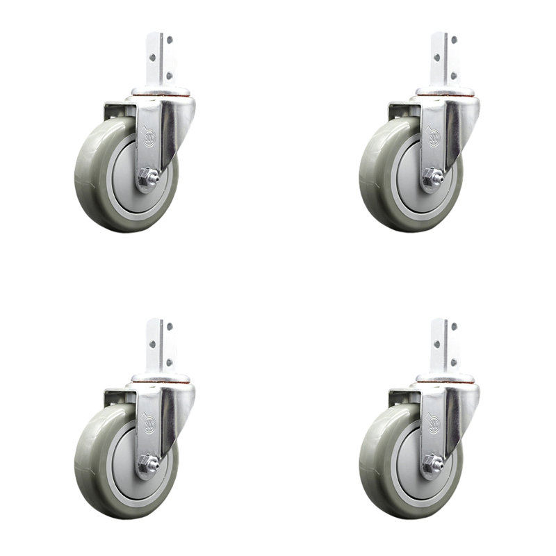 Polyurethane Casters, Gray