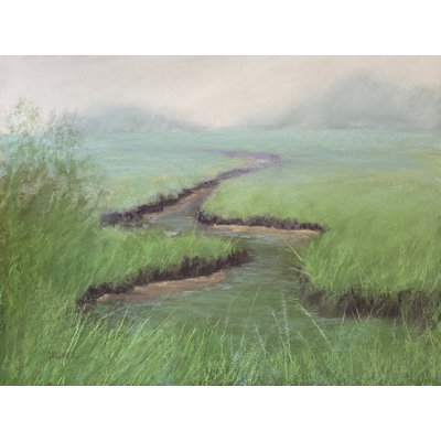 Mist Over The Marsh Print by Dina Gardner