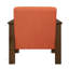 Chaise d'appoint rembourrée en tissu avec finition noyer, durable et confortable pour la décoration moderne-120895830