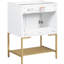 Meuble-lavabo blanc avec tablette Buldan