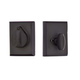 #3 Flap And Plate Single Cylinder Deadbolt Flat Black Bronze Finish