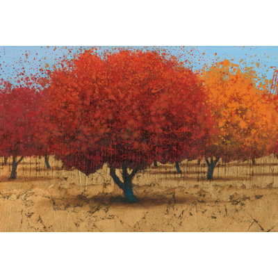 Trees III Square II by James Wiens - Wrapped Canvas Painting