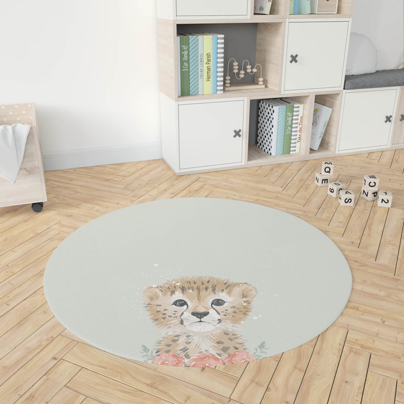 Tapis de jeu Lil Leopard Kids, Sauge / brun clair / rose