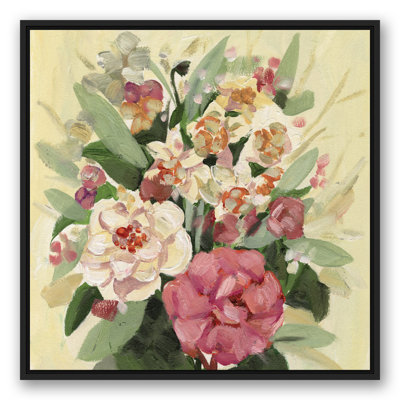Fleurs roses et blanches - Peinture sur toile