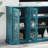 Ambriehl 63'' Buffet Storage Cabinet, TV Stand Up to 70" Console Table with 4 Glass Door and Carved Design