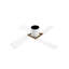 48inch 4 White Blades Dc Motor Indoor Flush Mount Ceiling Fan With Remote, White and Gold-2072707662-2072707658