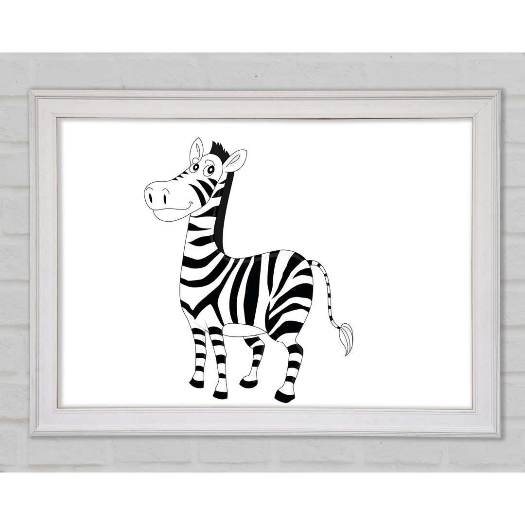 Stehendes Zebra - Druck