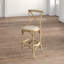 Tabouret en bois d'orme massif avec siège en rotin Kelseyville-1247785822-1255845246