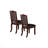 Faux Leather Upholstered Dining Chairs,Wood Frame Side Chair,Brown