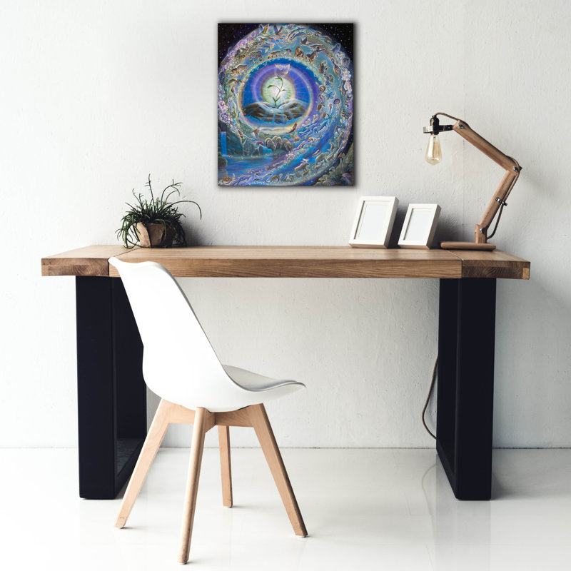 Toile épique Graffiti «Spiral Of Creation» par Verena Wild, 12 po x 16 po, H 16 po x l 12 po