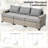 Outdoor Rattan Woven Sofa With Luminous End Table And Swivel Chair-102744627