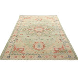 Distressed Homage Hand Knotted Wool Geometric Area Rug