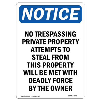 No Trespassing Private Property Sign