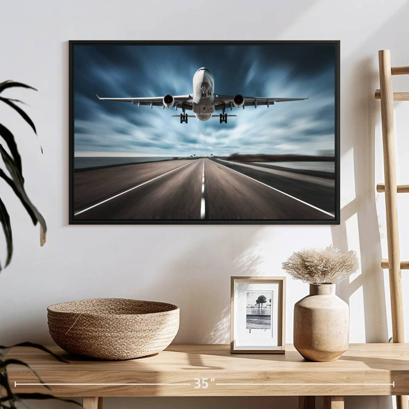 Avion de piste, Cadre flottant noir, 31 po x 21 po