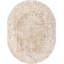Tapis ovale en polypropylène ivoire / gris tissé à la machine 5 pi x 8 pi-2048158781