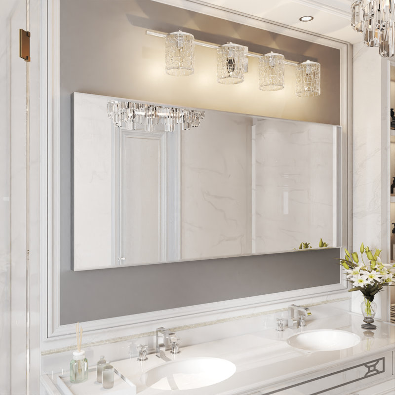 Miroir mural Earsell, Argent, 32 po x 72 po