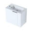 Meuble-lavabo mural de 22 po avec porte à fermeture en douceur, accessoire de meuble-lavabo élégant avec lavabo, fixation murale moderne