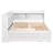 Bed Frame with Built-in L-Shaped Bookshelves & 2 Storage Drawers – Space-Saving Modern Platform Bed, Solid Pine Wood Construction, Minimalist Design-97292216-97292214