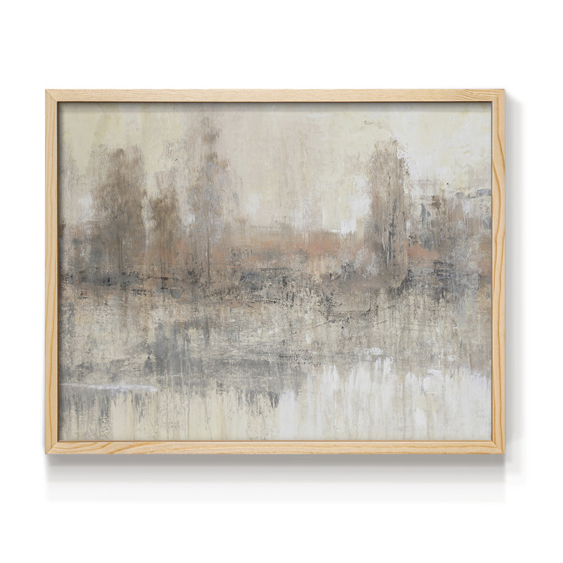 Land Parcel I -Framed Print - Restickable, 11" H x 14" W, Natural